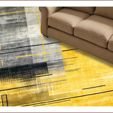 Ultra Soft Area Rug, Non Slip, Stain Resistant, Washable Area Rugs for Living Room, Bedroom, Vibrant Abstract Splash Aesthetic(Yellow)