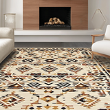 Ultra Soft Area Rug, Non Slip, Stain Resistant, Washable Area Rugs for Living Room, Bedroom, Luxurious Abstract Floral Touch(Beige)