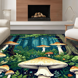 Joyful Blue Tones Abstract Mushroom Style(Green)