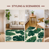 Vibrant Green Botanical Motif(Green)