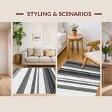 Sophisticated Striped Monochrome Theme(Black)