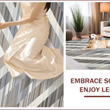 Ultra Soft Area Rug, Non Slip, Stain Resistant, Washable Area Rugs for Living Room, Bedroom, Elegant Abstract Grey Aesthetic(Gray)