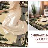 Ultra Soft Area Rug, Non Slip, Stain Resistant, Washable Area Rugs for Living Room, Bedroom, Classic Woodland Animal Motif(Beige)