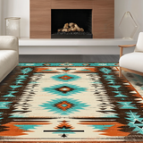 Vibrant Aztec Geometric Motifs(Blue)