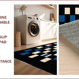 Ultra Soft Area Rug, Non Slip, Stain Resistant, Washable Area Rugs for Living Room, Bedroom, Bold Striped Modern Aesthetic Pattern(Black)