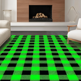 Elegant Dark Tartan Motif Design(Green)