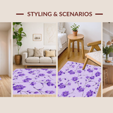 Ultra Soft Area Rug, Non Slip, Stain Resistant, Washable Area Rugs for Living Room, Bedroom, Trendy Fuzzy Purple Statement Piece(Purple)