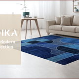 Ultra Soft Area Rug, Non Slip, Stain Resistant, Washable Area Rugs for Living Room, Bedroom, Boho Dark Blue Bedroom Meditation Area Rug(Blue)