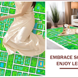 Ultra Soft Area Rug, Non Slip, Stain Resistant, Washable Area Rugs for Living Room, Bedroom, Interactive Green City Map Playroom Carpet(Green)