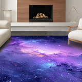 Ultra Soft Area Rug, Non Slip, Stain Resistant, Washable Area Rugs for Living Room, Bedroom, Futuristic Astral Color Palette(Purple)