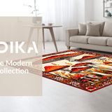 Charming Earthy Toned Mushroom Motif(Red)