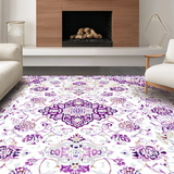 Ultra Soft Area Rug, Non Slip, Stain Resistant, Washable Area Rugs for Living Room, Bedroom, Stylish Transitional Color Palette(White)