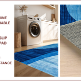 Ultra Soft Area Rug, Non Slip, Stain Resistant, Washable Area Rugs for Living Room, Bedroom, Calming Dark Blue Textured Elegance(Blue)