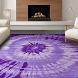 Ultra Soft Area Rug, Non Slip, Stain Resistant, Washable Area Rugs for Living Room, Bedroom, Fuzzy Rustic Watercolor Touch(Purple)