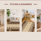 Ultra Soft Area Rug, Non Slip, Stain Resistant, Washable Area Rugs for Living Room, Bedroom, Bass Fishing Wildlife(Beige)