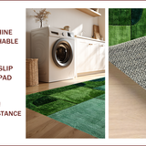 Ultra Soft Area Rug, Non Slip, Stain Resistant, Washable Area Rugs for Living Room, Bedroom, Nature-Inspired Circular Shaggy Design(Green)