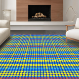 Dynamic Blue Geometric Artistry(Blue)