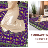 Ultra Soft Area Rug, Non Slip, Stain Resistant, Washable Area Rugs for Living Room, Bedroom, Luxurious Brown Geometric Arrangement(Purple)