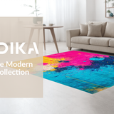 Ultra Soft Area Rug, Non Slip, Stain Resistant, Washable Area Rugs for Living Room, Bedroom, Energetic Hues in Contemporary Style(Yellow)