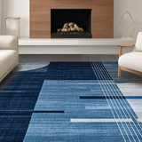 Elegant Textured Geometric Shapes(Blue)