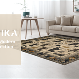 Ultra Soft Area Rug, Non Slip, Stain Resistant, Washable Area Rugs for Living Room, Bedroom, Cozy Cabin Themed Decor(Brown)