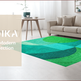 Ultra Soft Area Rug, Non Slip, Stain Resistant, Washable Area Rugs for Living Room, Bedroom, Modern Abstract Green Living Room Rug(Green)