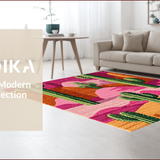 Ultra Soft Area Rug, Non Slip, Stain Resistant, Washable Area Rugs for Living Room, Bedroom, Western Pink Cactus Bathroom Absorbent Boot Rug(Green)