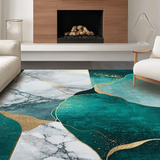 Artistic Low Pile Abstract Composition(Green)