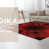 Ultra Soft Area Rug, Non Slip, Stain Resistant, Washable Area Rugs for Living Room, Bedroom, Rustic Red Spider Web Aesthetic(Red)