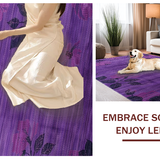 Ultra Soft Area Rug, Non Slip, Stain Resistant, Washable Area Rugs for Living Room, Bedroom, Sleek Minimalist Dark Purple Design(Purple)