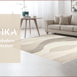 Ultra Soft Area Rug, Non Slip, Stain Resistant, Washable Area Rugs for Living Room, Bedroom, Transitional Earthy Tone Aesthetic(Beige)