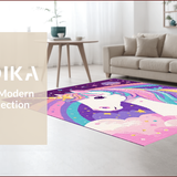 Ultra Soft Area Rug, Non Slip, Stain Resistant, Washable Area Rugs for Living Room, Bedroom, Charming Rainbow Youthful Aesthetic(White)