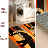 Ultra Soft Area Rug, Non Slip, Stain Resistant, Washable Area Rugs for Living Room, Bedroom, Striking Sunset Gradient Motif(Brown)