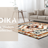 Ultra Soft Area Rug, Non Slip, Stain Resistant, Washable Area Rugs for Living Room, Bedroom, Elegant Southwest Tiled Motif(Beige)
