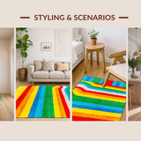 Ultra Soft Area Rug, Non Slip, Stain Resistant, Washable Area Rugs for Living Room, Bedroom, Soft Pastel Round Learning Mat(Yellow)