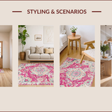 Chic Distressed Abstract Motif(Pink)
