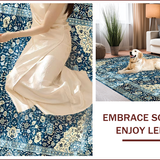Chic Retro Blue Patterned Motif(Blue)