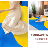 Ultra Soft Area Rug, Non Slip, Stain Resistant, Washable Area Rugs for Living Room, Bedroom, Modern Artistic Bedroom Stain-Resistant Area Carpet(Yellow)
