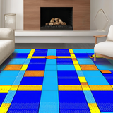 Charming Brightly Hued Counting Motif(Blue)