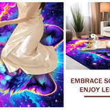Ultra Soft Area Rug, Non Slip, Stain Resistant, Washable Area Rugs for Living Room, Bedroom, Colorful Abstract Galactic Aesthetic(Purple)