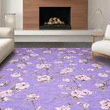 Ultra Soft Area Rug, Non Slip, Stain Resistant, Washable Area Rugs for Living Room, Bedroom, Vibrant Purple Abstract Swirls(Purple)