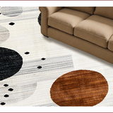 Ultra Soft Area Rug, Non Slip, Stain Resistant, Washable Area Rugs for Living Room, Bedroom, Charming Rustic Cowhide Motif(Beige)