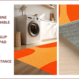 Ultra Soft Area Rug, Non Slip, Stain Resistant, Washable Area Rugs for Living Room, Bedroom, Retro Arch Bedroom Minimalist Washable Area Carpet(Orange)