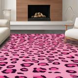 Ultra Soft Area Rug, Non Slip, Stain Resistant, Washable Area Rugs for Living Room, Bedroom, Cute Cozy Animalistic Flair(Pink)