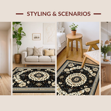 Chic Earthy Toned Circular Design(Black)