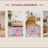 Geometric Blush Design with Vintage Appeal(Pink)