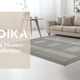 Ultra Soft Area Rug, Non Slip, Stain Resistant, Washable Area Rugs for Living Room, Bedroom, Sleek Monochrome Diamond Layout(Gray)