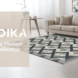 Ultra Soft Area Rug, Non Slip, Stain Resistant, Washable Area Rugs for Living Room, Bedroom, Rustic Textured Diamond Layout Design(Gray)