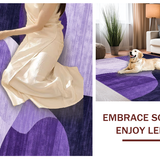 Ultra Soft Area Rug, Non Slip, Stain Resistant, Washable Area Rugs for Living Room, Bedroom, Minimalist Plush Fur Decorative Touch(Purple)