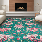Whimsical Multi Hued Lattice Design(Green)